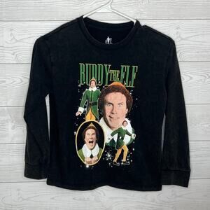 "Buddy the Elf" long sleeve black T-shirt gender neutral Size Medium (8)